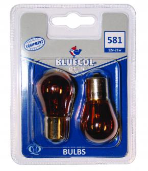 Bluecol 581 Amber Indicator Bulbs Twin Pack image