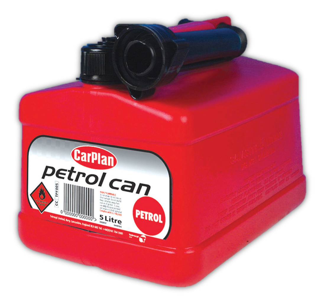 Fuel Cans & Plastics Tetracan Petrol Red 5LTRS